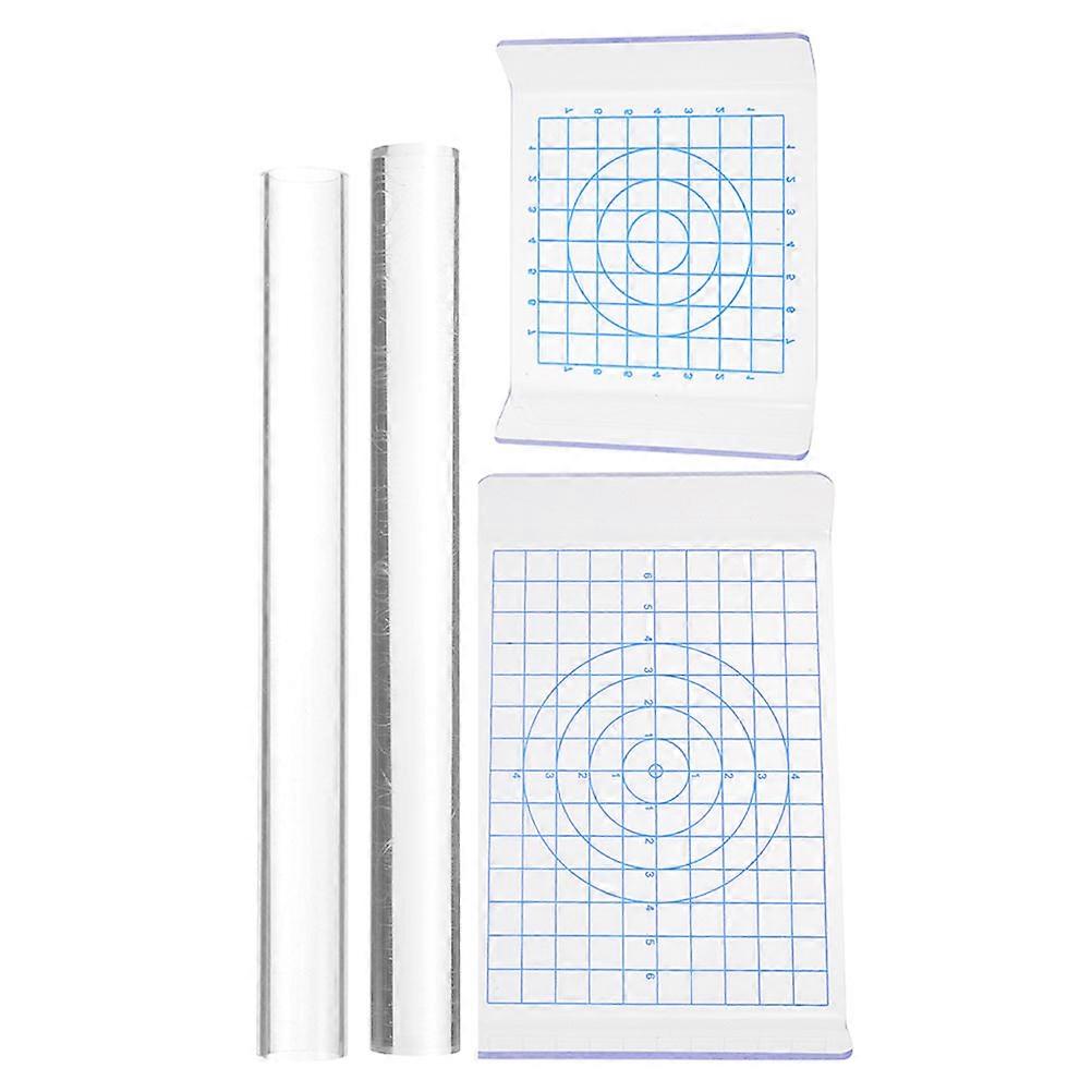 כלי לחיצה על חימר DIY צלחות לחיצה על חימר אקרילי צבע מגוון 12.00X10.00X2.00 ס"מ 1 סט