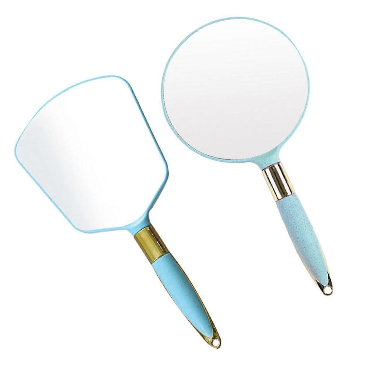 Elegant Vintage makeup mirror 2 pieces portable square/round highresolution glass