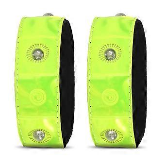 LED Reflective Wrist Band for Outdoor Sports Night Safety, Adjustable Bracelet for Cycling Walking Running Exercise