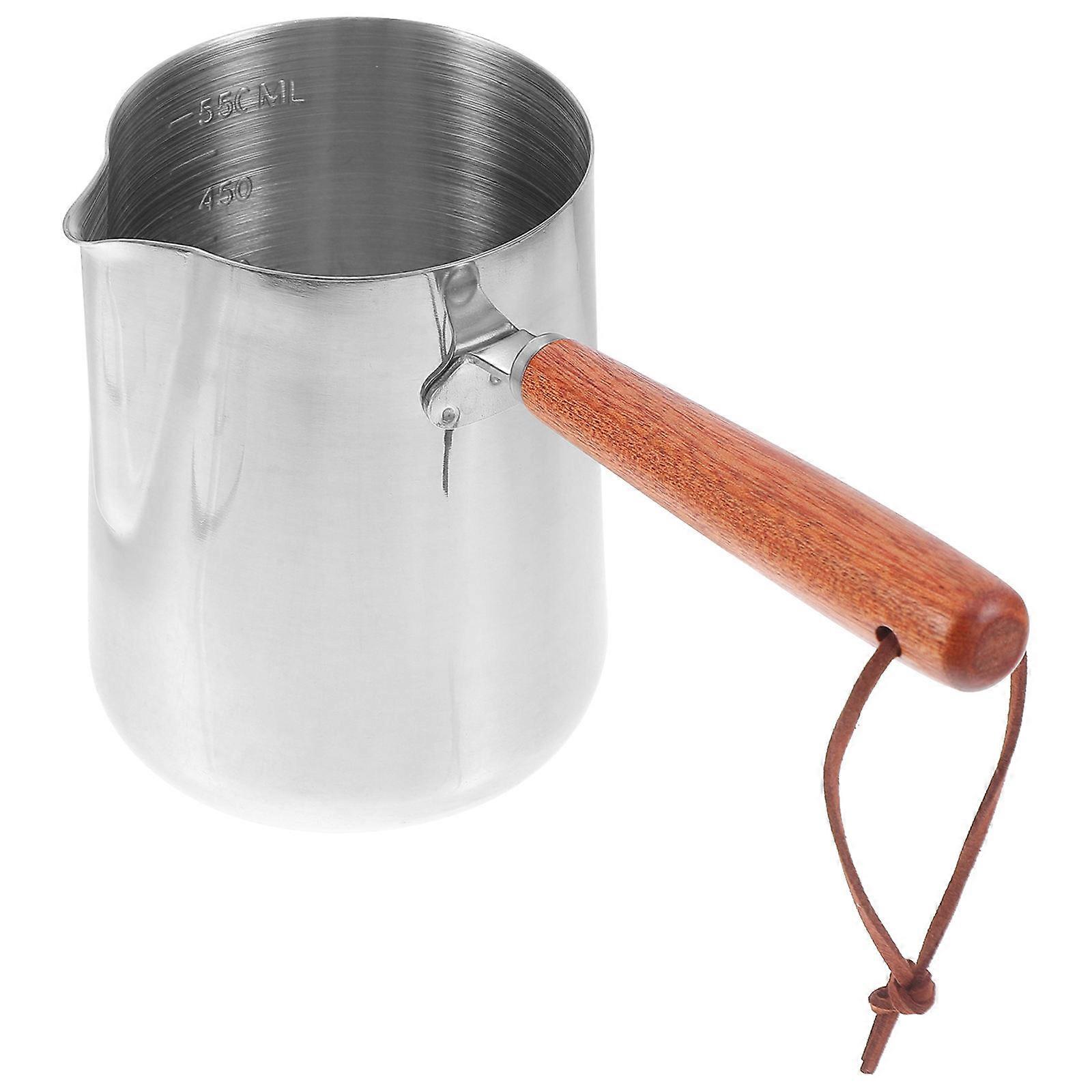 Milk Frothing Jug Stainless Steel Easy Cleaning Measurement Control Home and Commercial Use 600ml 1Pack