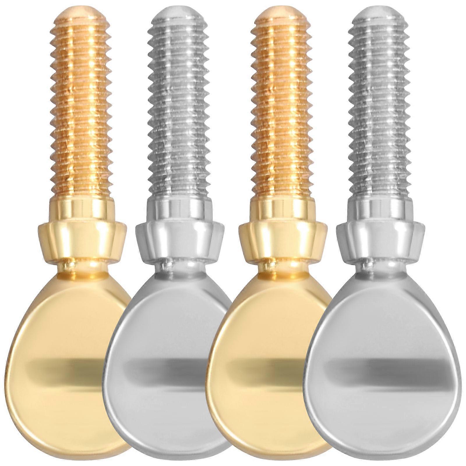 Alto Saxophone Neck Screws for Instrument Maintenance Musicians Easy Replacement Golden Color 2.80X0.80X0.40CM Copper 4Pcs