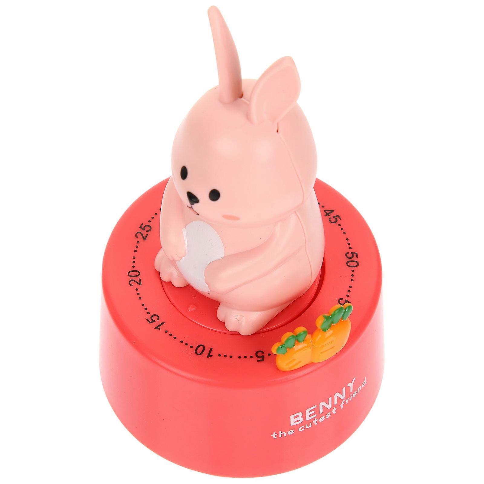 Magnetic Bunny Design Mechanical Kitchen Timer for Cooking & Study Habit Training – Lightweight Countdown Timer for Home Use
