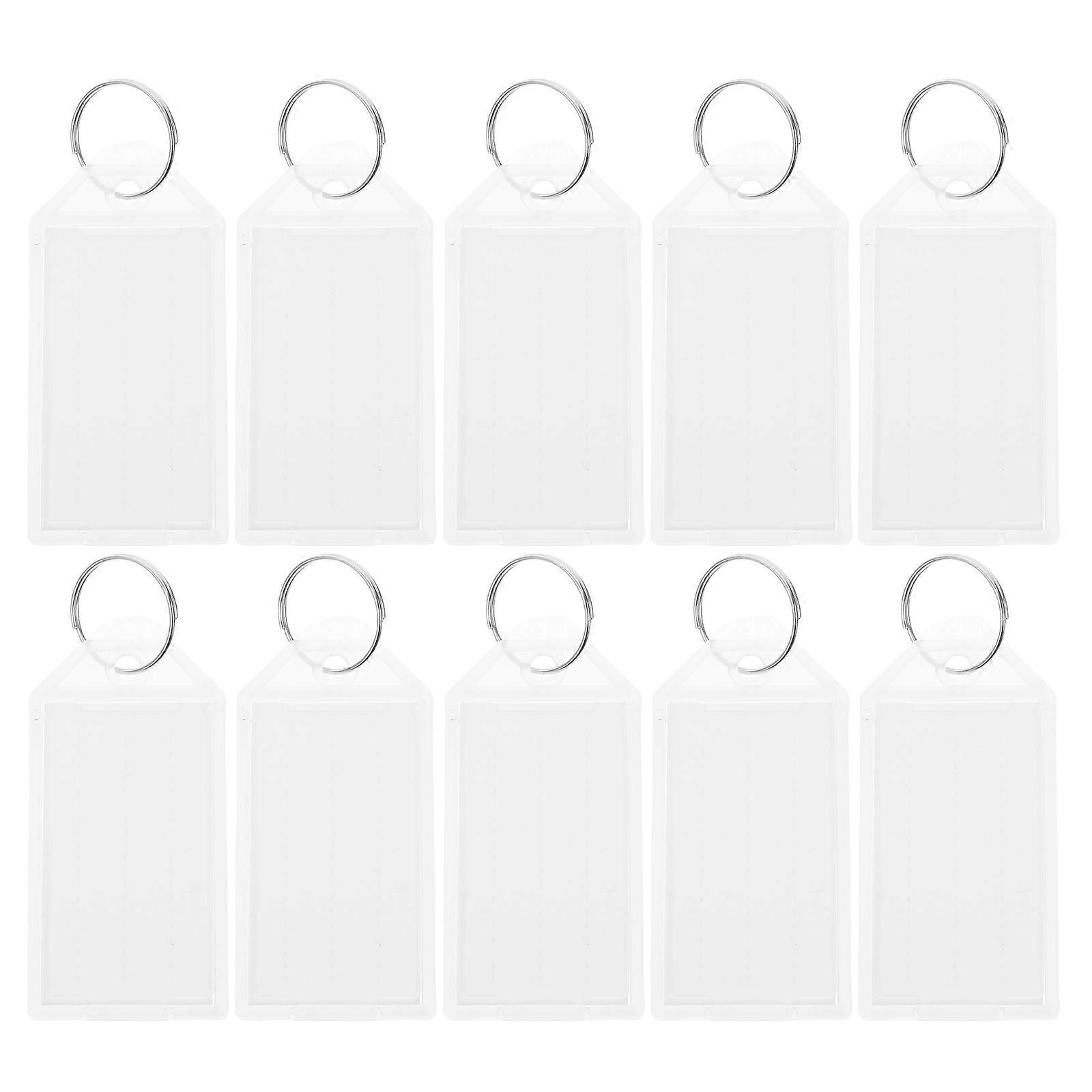 Key Chain Tags Key Identification Luggage Identification Compact Spacesaving Design .80X2.80X0.50CM Label Protection 50Pcs