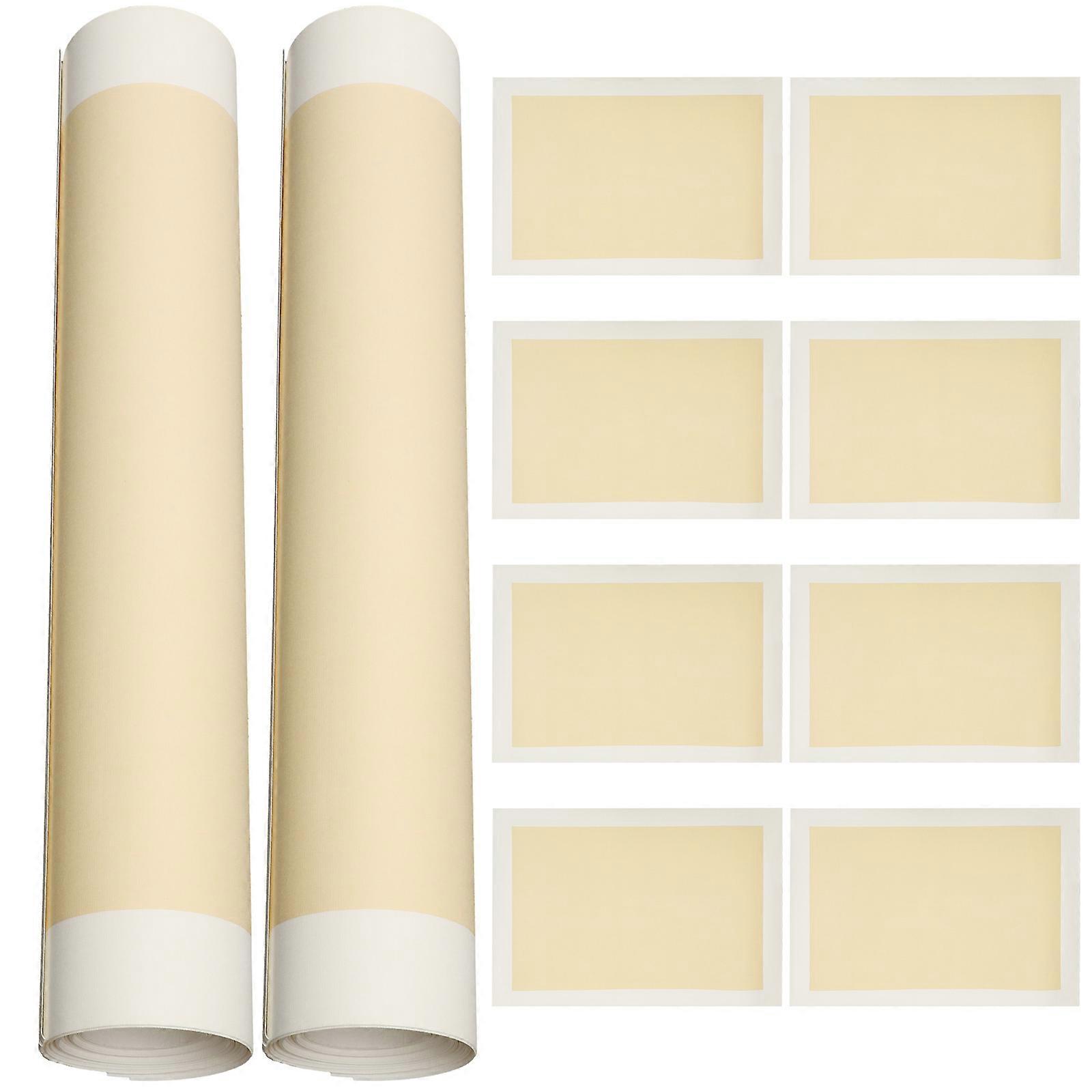 Convenient Rice Paper Chinese Painting Papers For Calligraphy Light Yellow Rectangular 10 Sheets