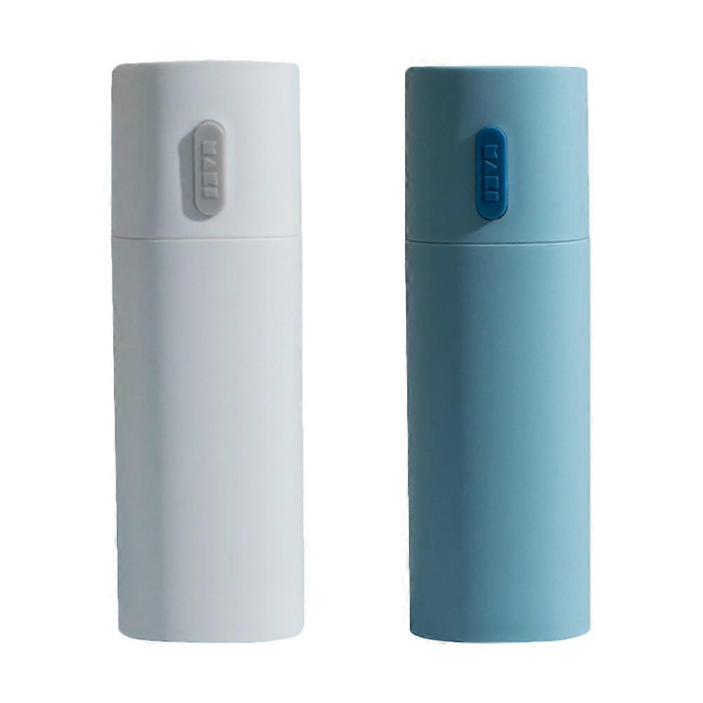 Plastic Toothbrush Box Toothpaste Case White Simple Design Save Space 2Pcs