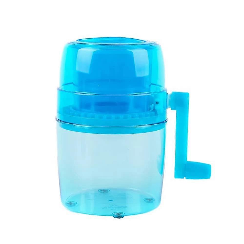 Snow cone machine with stainless steel blades for fast grinding