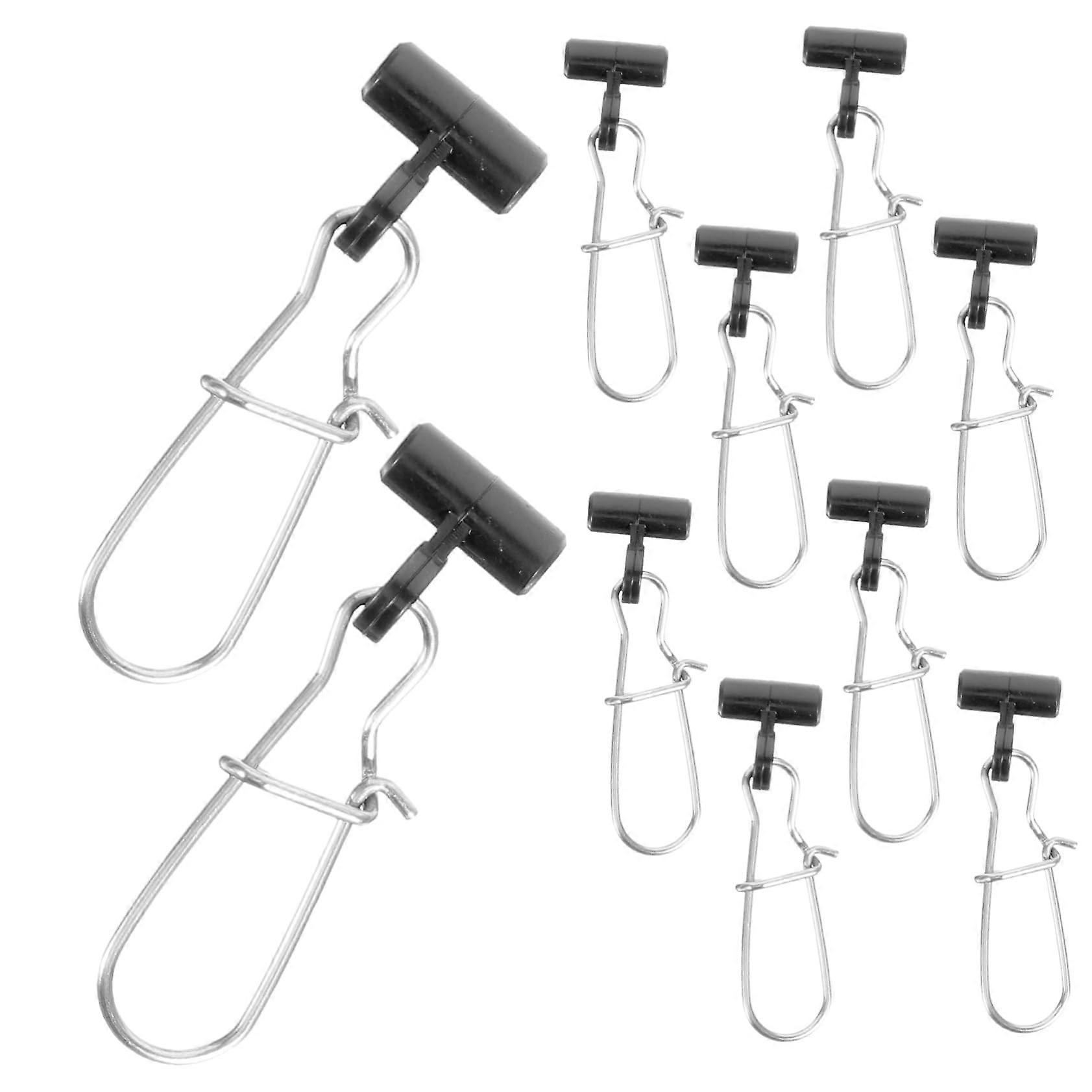 Small Fishing Hooks Pack Of 20 - Wear-Resistant Snap Clips, Hook Connectors For Trout Lures, Plastic Slico Connection
