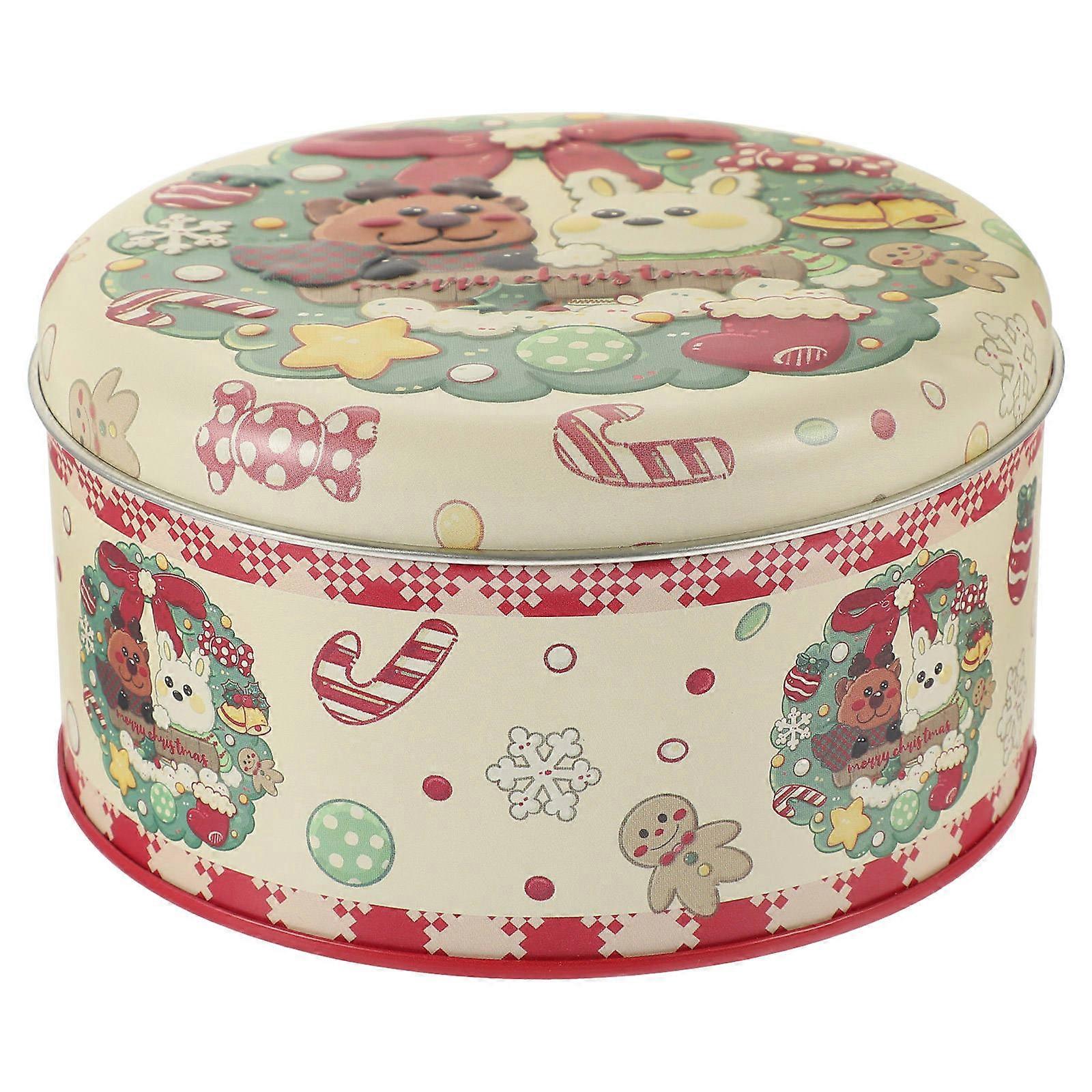 Packing Box Tinplate Christmas Present For Biscuits And Candies Rabbit Shape 1Set