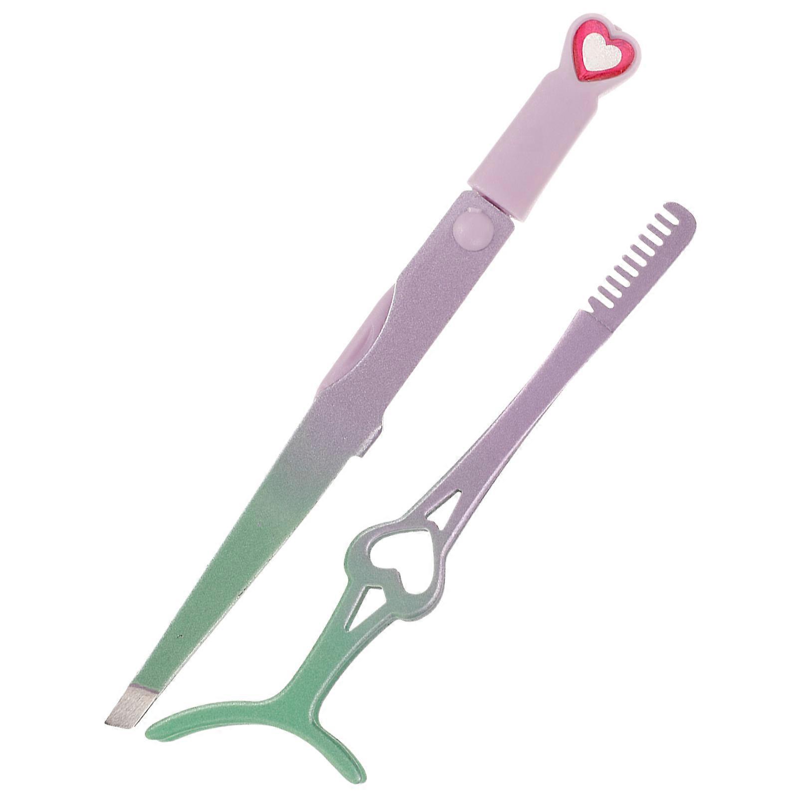 Eyelash Extensions Tool Eyelash Extension Tweezers Eyebrow Grooming 11.00X3.20X0.40cm 1 Set