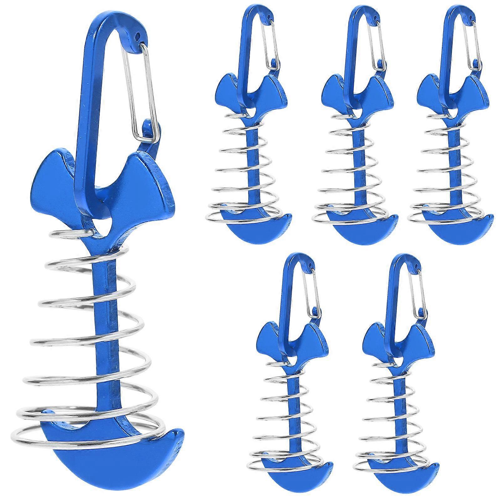 6 σετ Fish Bone Shape Floor Nail Wind Rope Peg Buckle Fish Bone Tent Fixing Buckle