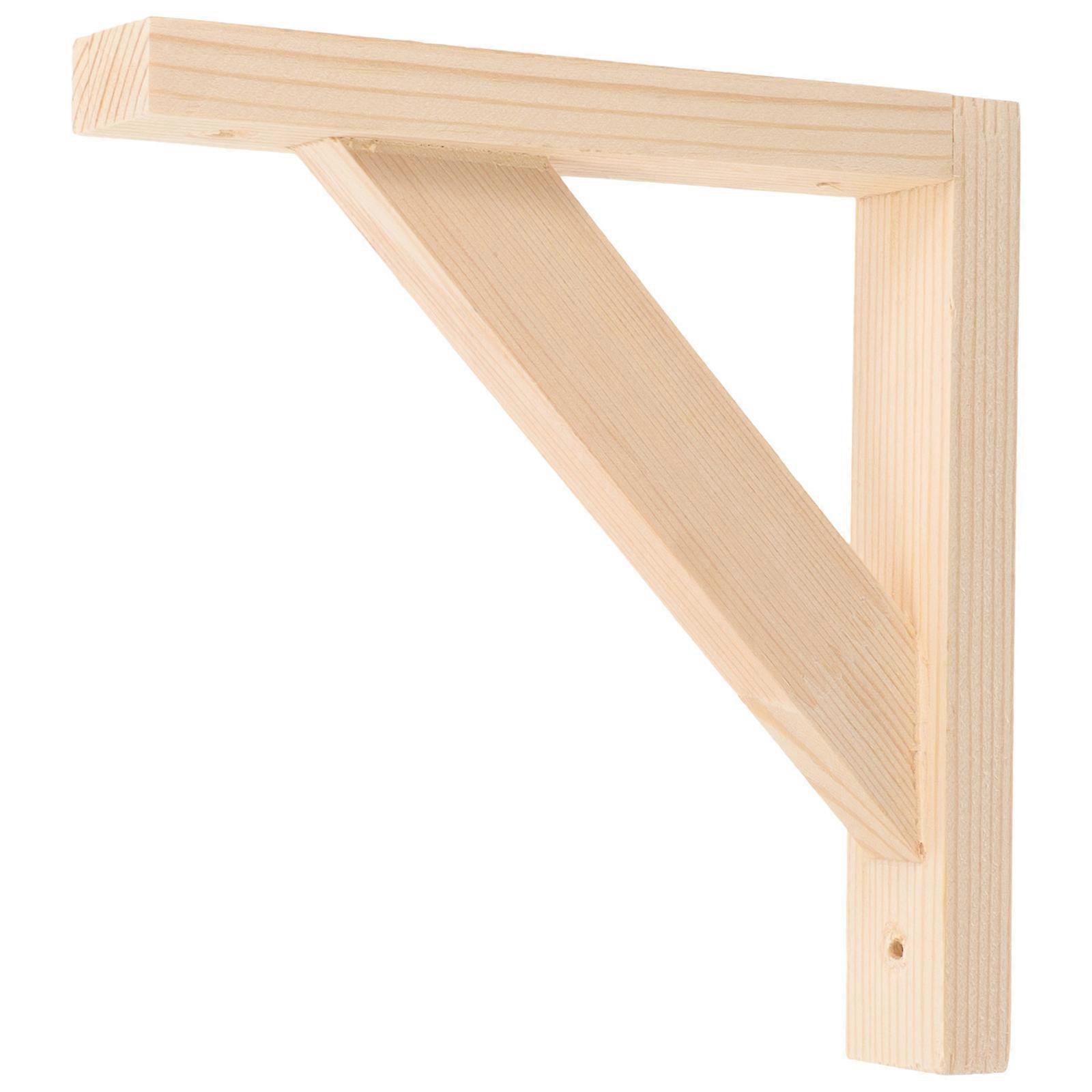 Triangle Shelf Bracket Wall Mounted Wooden Shelf Support Beige 18.00X18.00X3.00CM Load-bearing 1Pcs