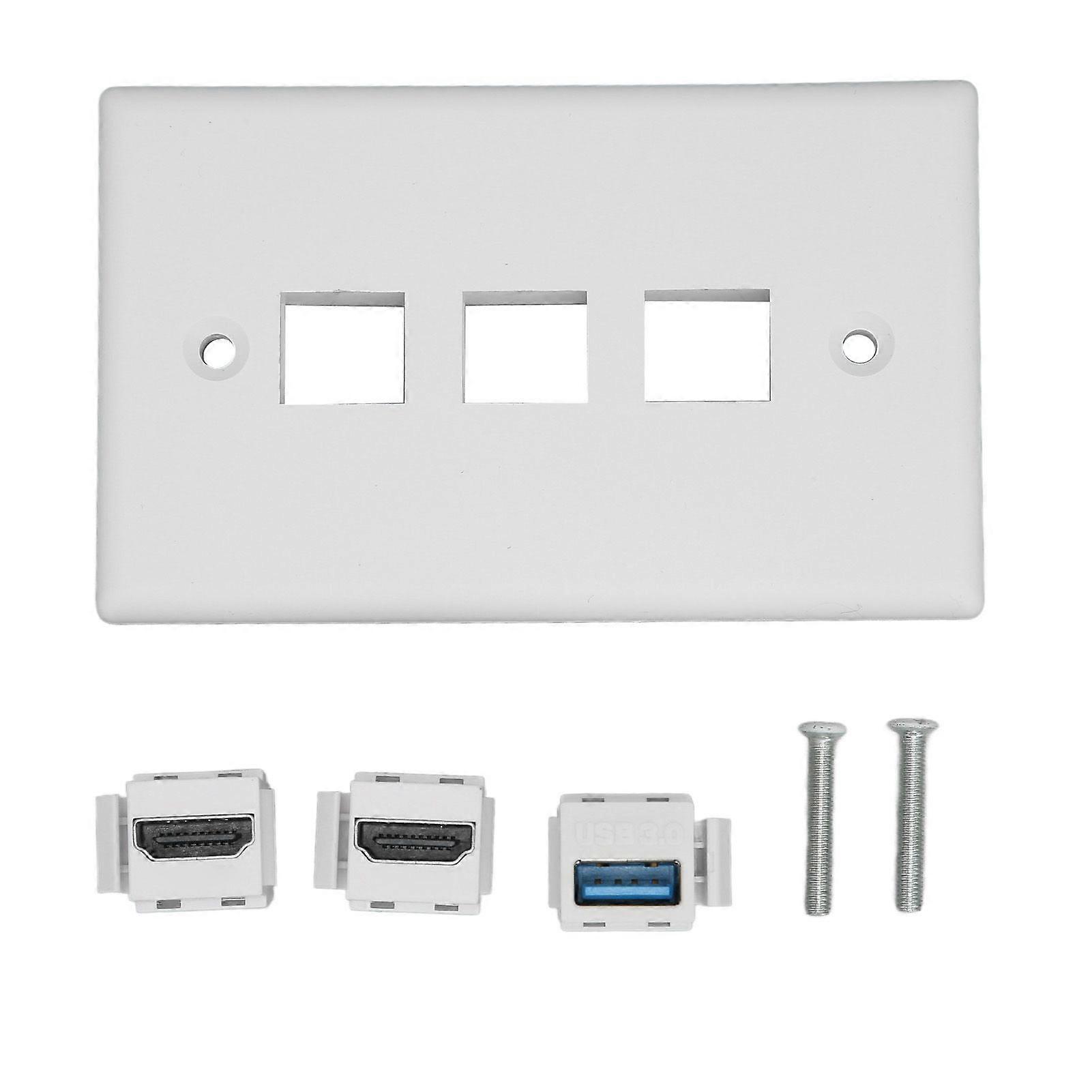 HD Multimedia Interface Ethernet USB Wall Plate 2 Port HD Multimedia Interface Keystone 1 Port USB 3.0 Wall Plate