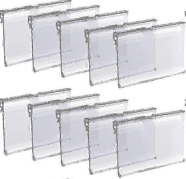 ワイヤーシェルフ用50pcs透明プラスチックラベルホルダー - 小売価格