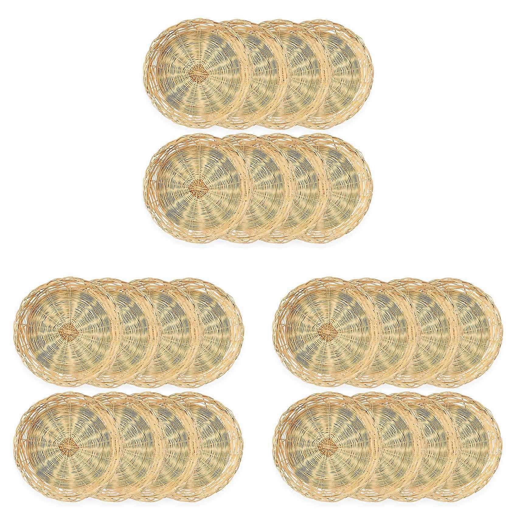 8 Pack Bamboo Paper Plate Holders, 10 Inches Reusable