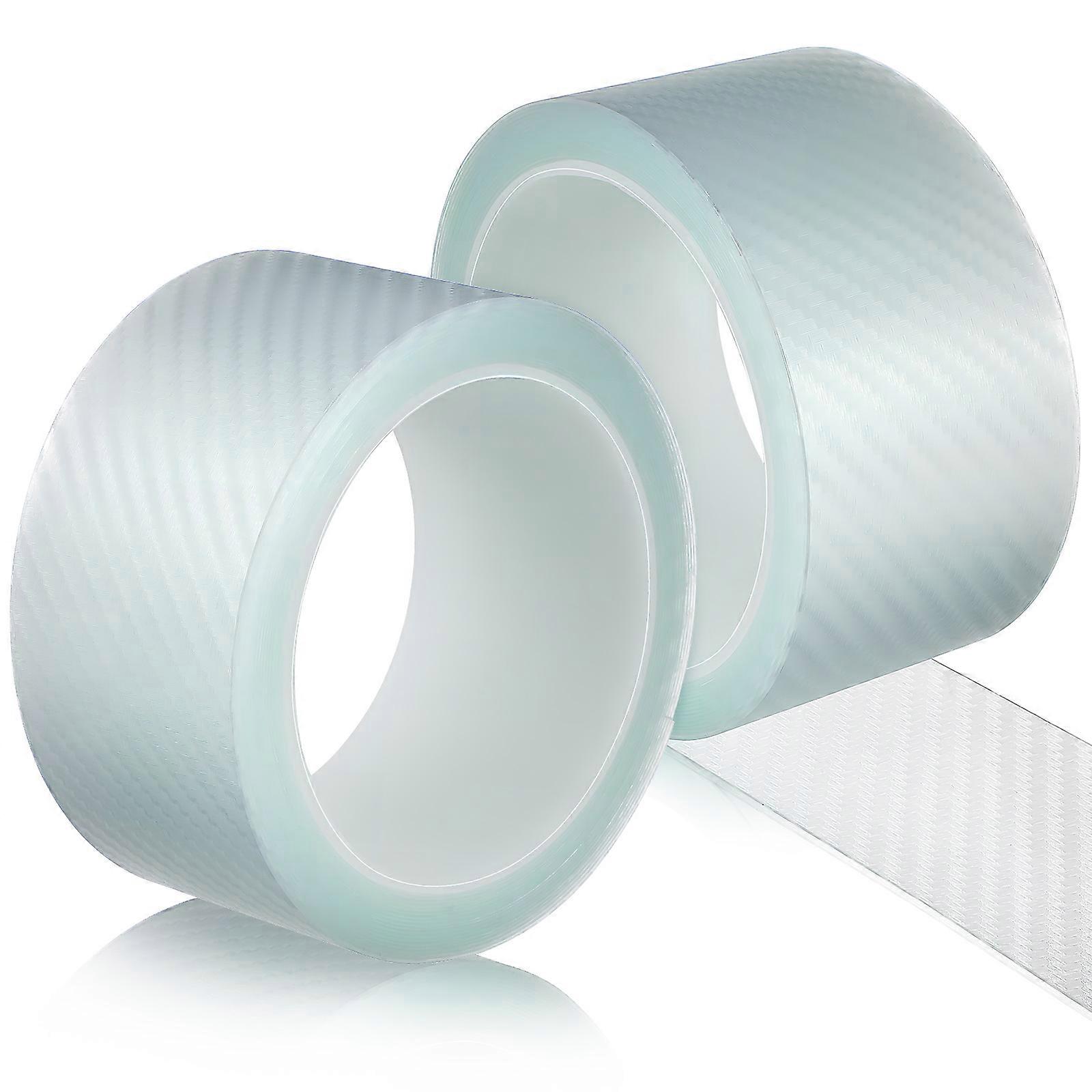 Car Door Edge Protector Anti-collision Strip Acrylic Material 196.50X1.97X0.39in Multi-area Protection 2 Rolls