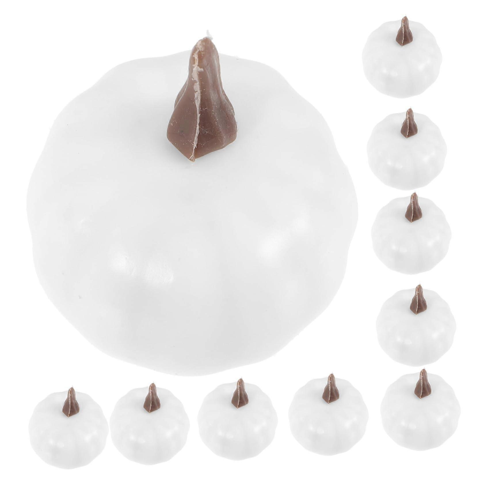 12 pieces Artificial pumpk White Halloween decorations Props for table decorations and autumn parties Create a lively