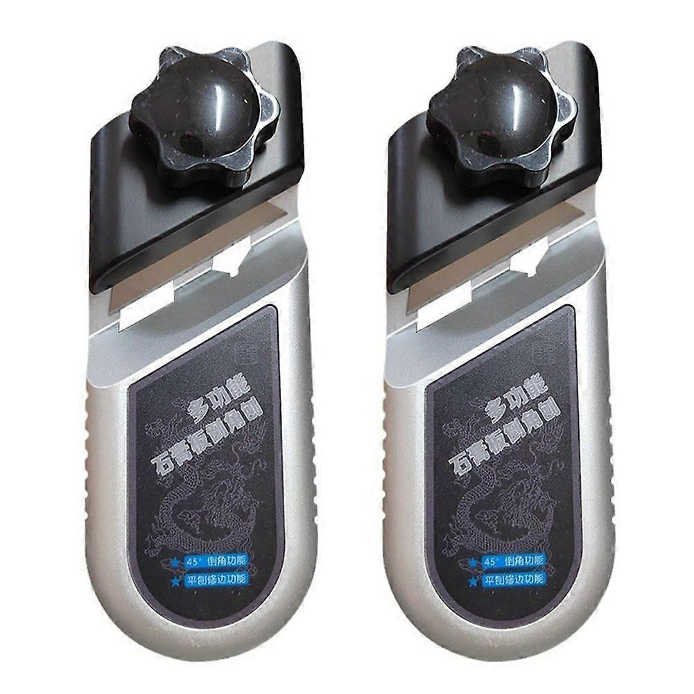 2pcs Plasterboard V Chamferer,45 90 Angle Hand Plane Tool, Manual Plasterboard Fast Cutter,Gypsum