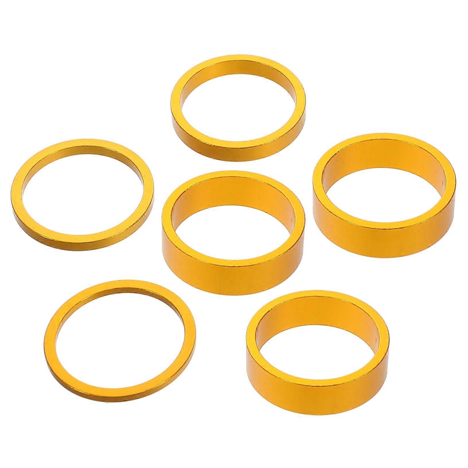 6Piece Bicycle Shell Set Seal Bicycle Spacer Bicycle Headset Spacer Bicycle Handlebar Stem Spacer Handlebar Spacer for Bicycles