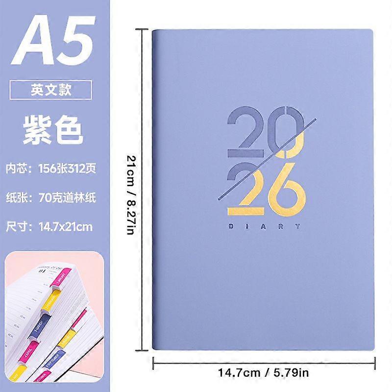 Daily Planner: A5 Size Softcover 2026 Notebook For Work Elegant Faux Leather Meeting Notebook For Scheduling And Task Management