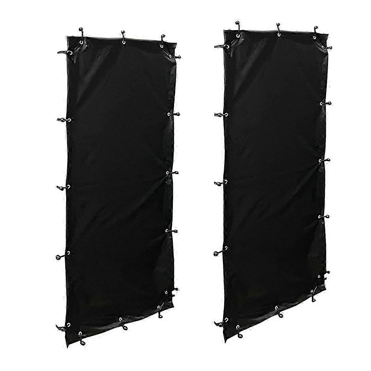 2Pcs Weatherproof Curtain Set, Polyester Panel Curtain Suitable for 70X185cm Timber Shed