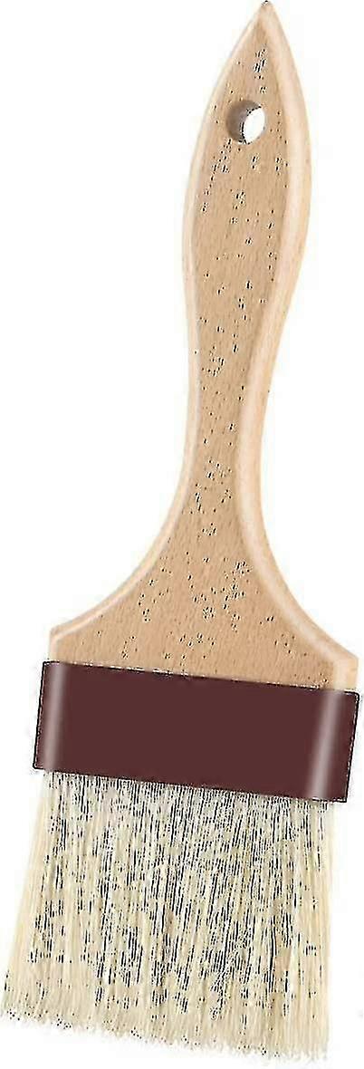 Premium Boar Bristle Baking Brush with Beechwood Handle for BBQ & Grilling