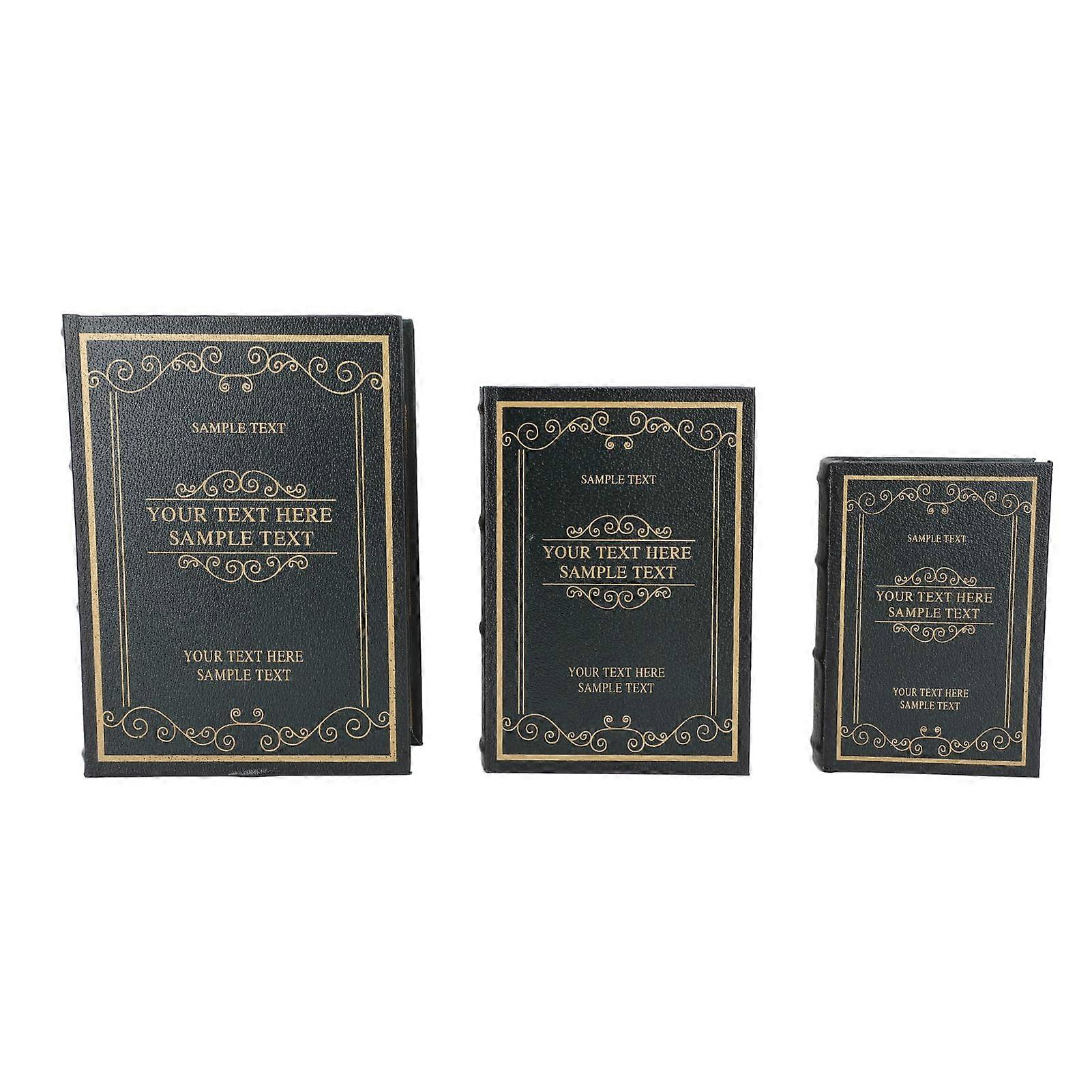 Decorative Book Boxes Practical Simulated Exquisite Vintage Book Shape Storage Box for Photo Props Dark Green Ref: 6365