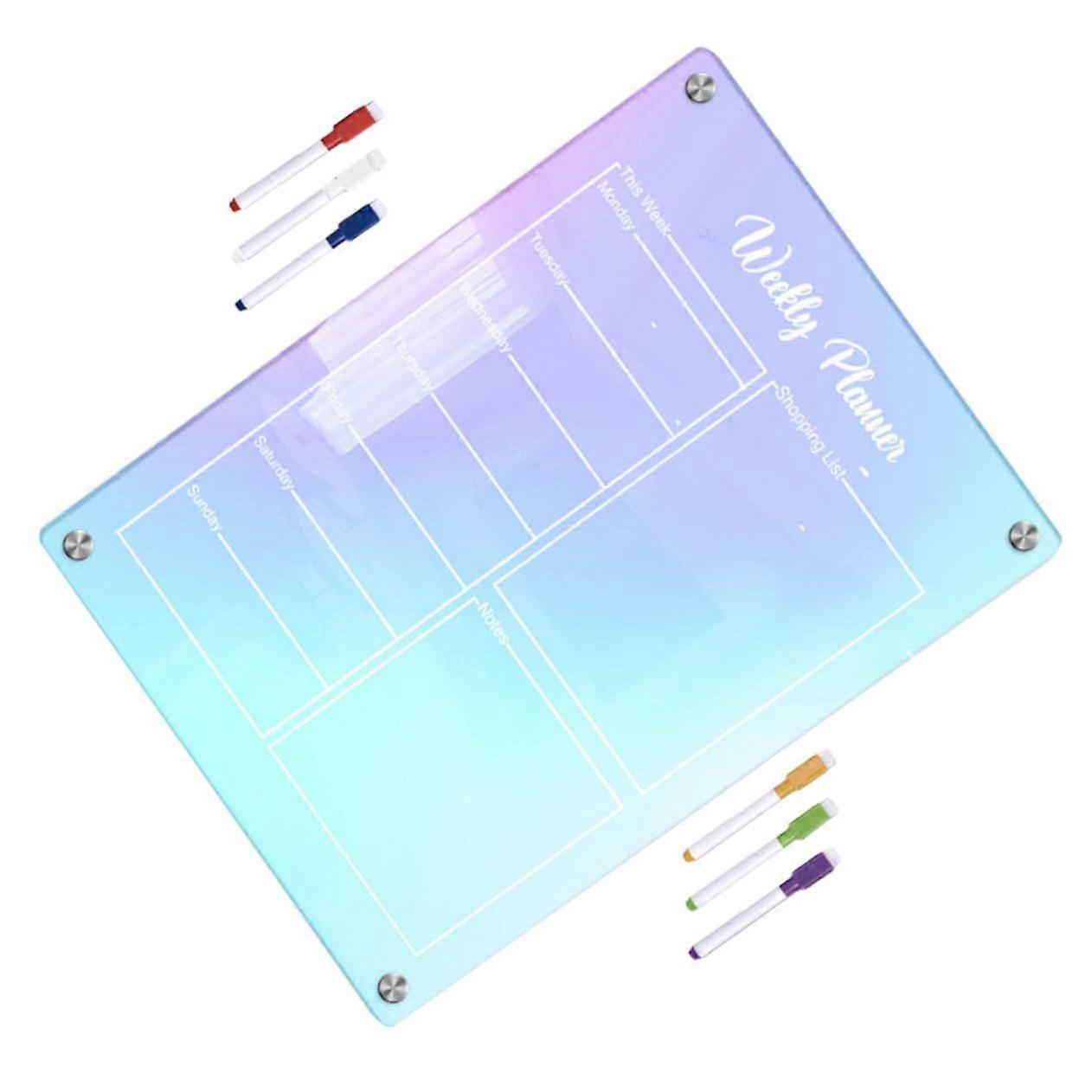 Magnetic Refrigerator Calendar Set Wipeable Reusable 42X29.7X0.3CM