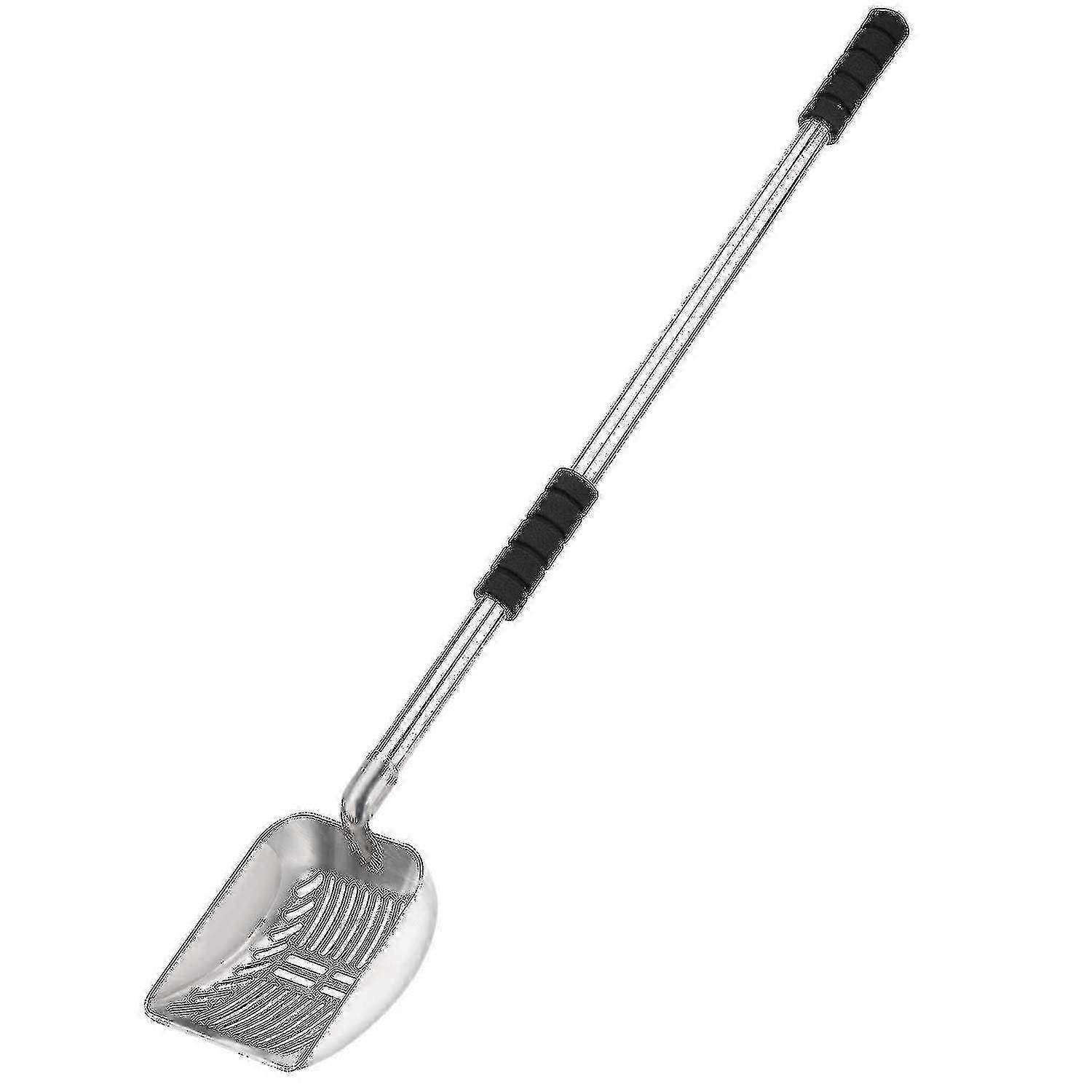 Heavy Duty Metal Cat Litter Scoop with Long Handle & Deep Shovel