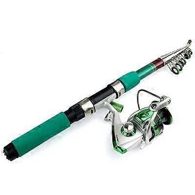Fishing Rod Combo 1.83.6m Telescopic Rod with Reel (Color: Silver, Size: 2.7m)