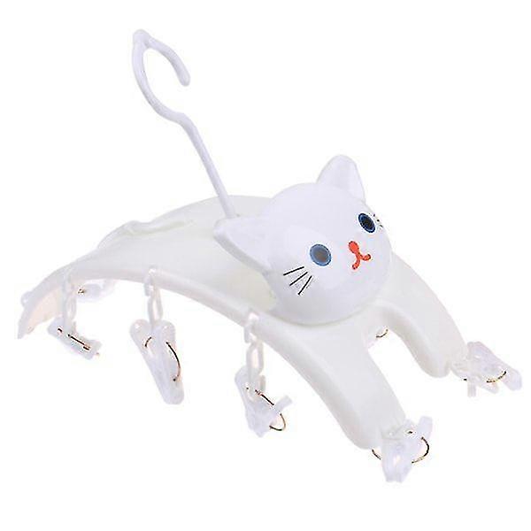 Cat hanger with 10 clothespins Clothes drying rack