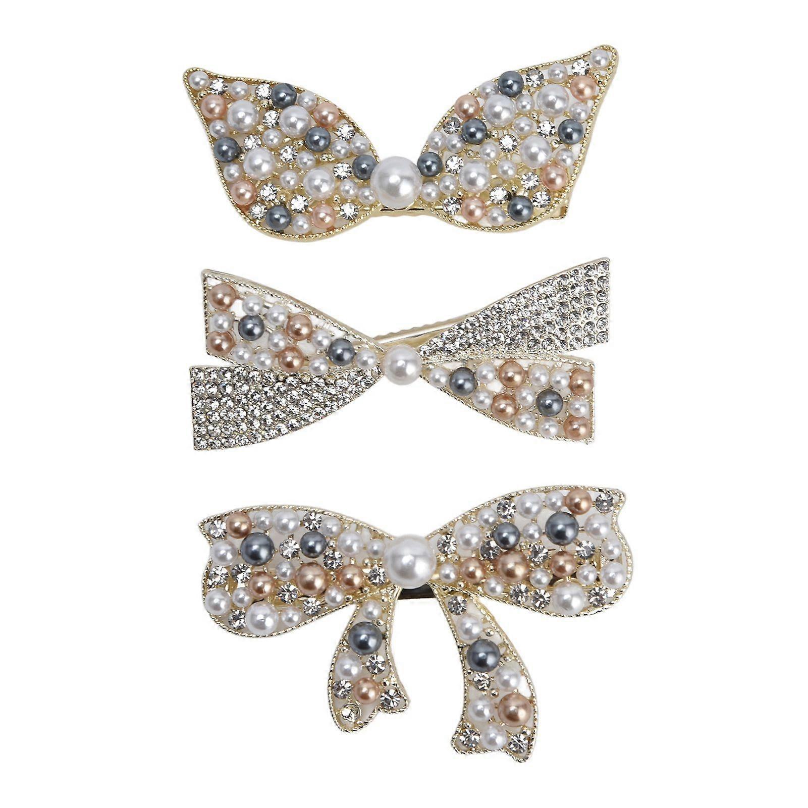 2025 dernier modèle 3Pcs épingle à cheveux alliage de zinc strass conception unique durable