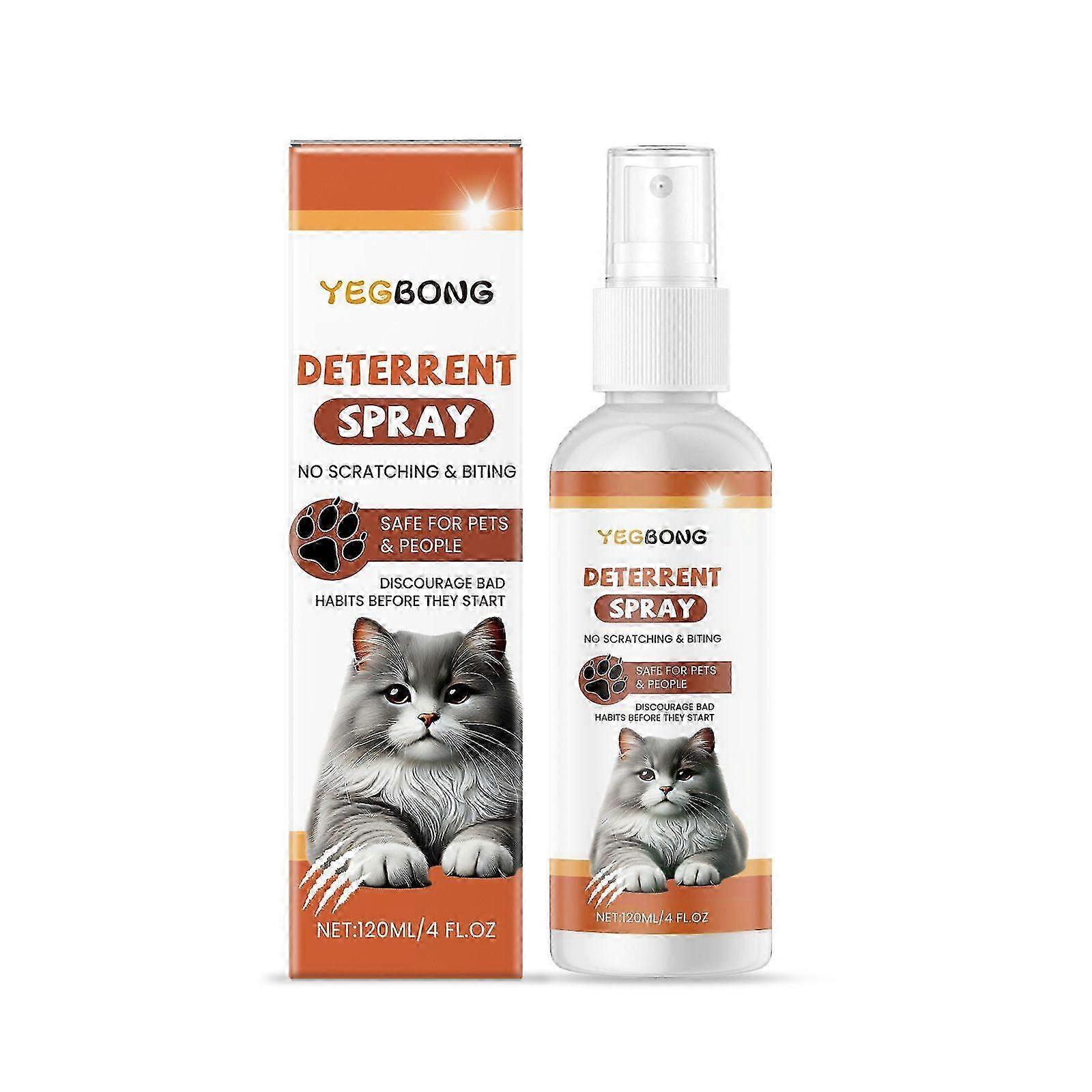 Natural Cat Deterrent Spray Safe Repellent for Indoor Outdoor Stops Scratching Furniture and Plants