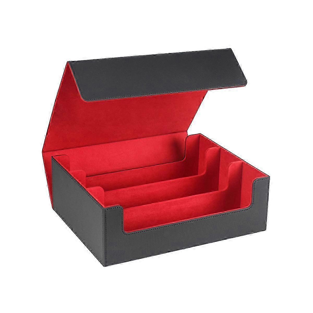 1800+ Card Deck Case for Trading Cards, Magnetic Storage Box with Top Side-Loading Design