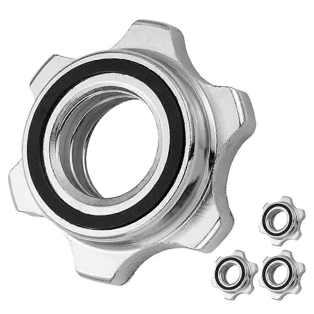 Barbell Slip Nuts Dumbbell Collars Double Locking Security Nut Buckles for Weight Lifting Reliable Grip Strength Training