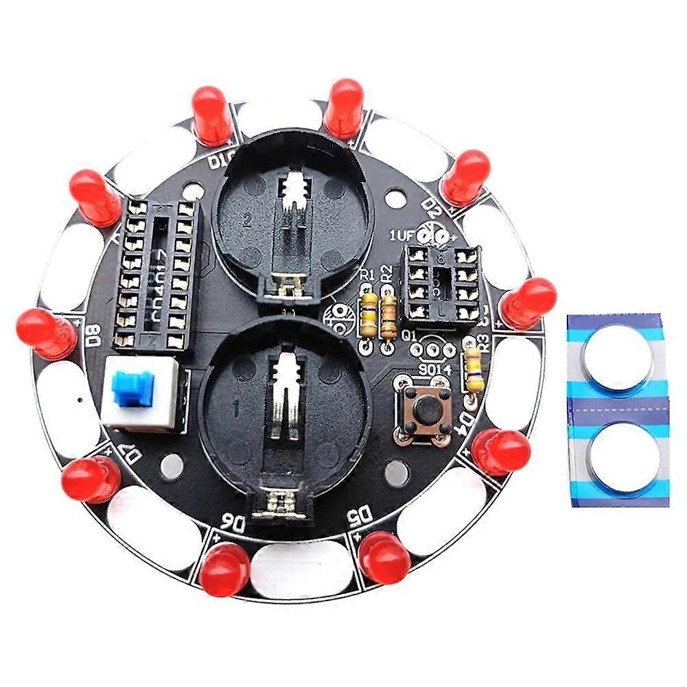 Lucky Turntable LED Light DIY Electronics Kit Welding Project Training Module DIY Kit for Learning Training, Ready