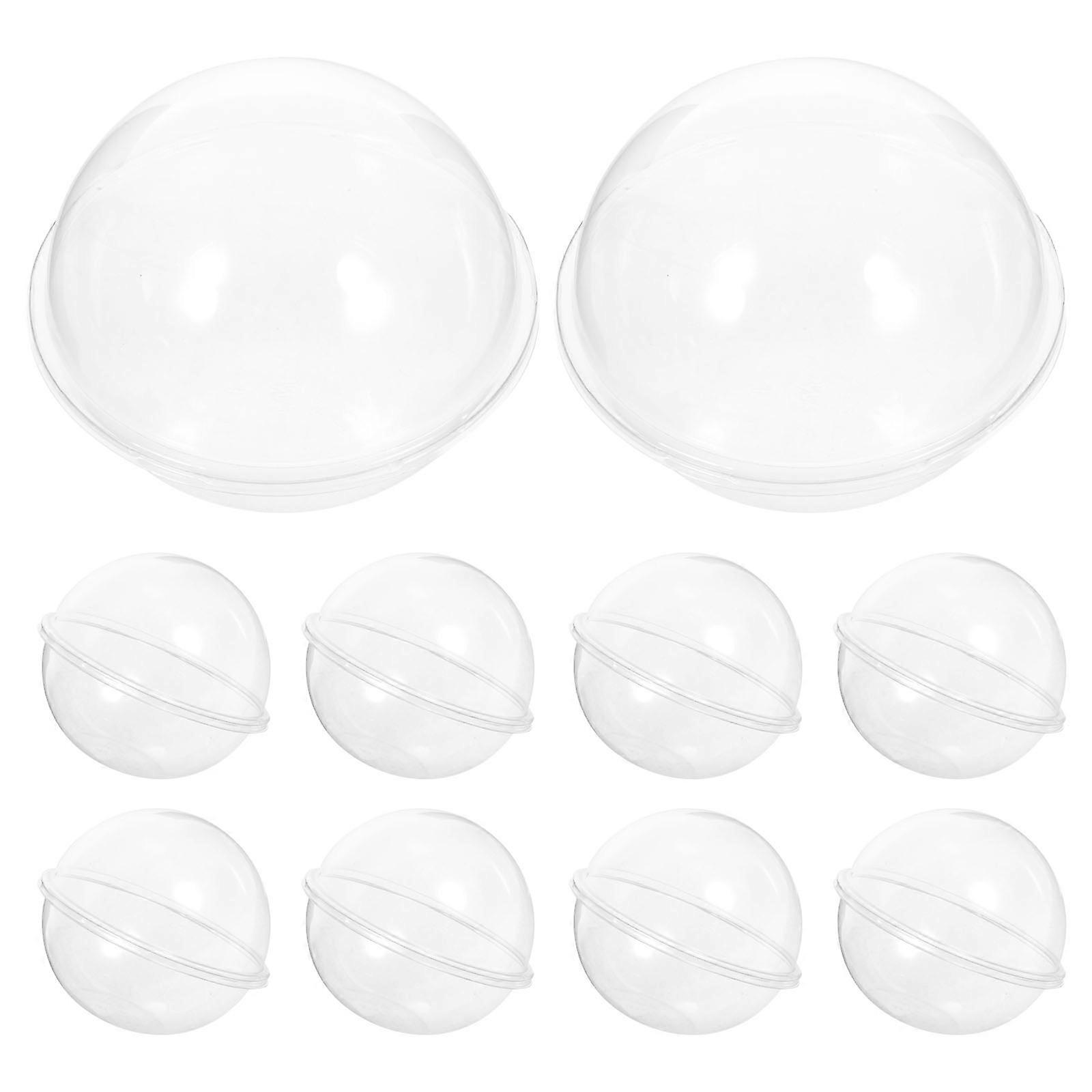 Takeaway Cake Boxes Individual Cupcake Containers Transparent For Relatives 10Pcs