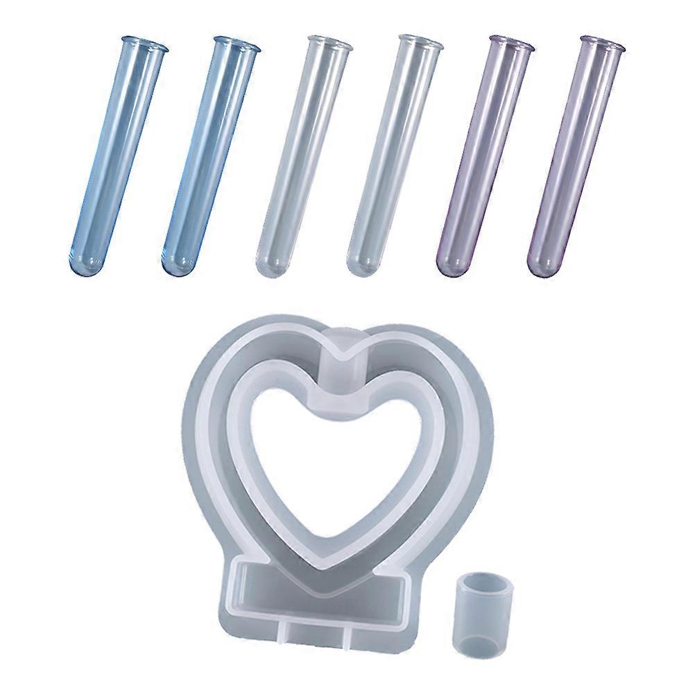 Propagation Tubes Vase Mold Silicone Epoxy Molds For DIY Projects Cylindrical Circle Shape 1 Set