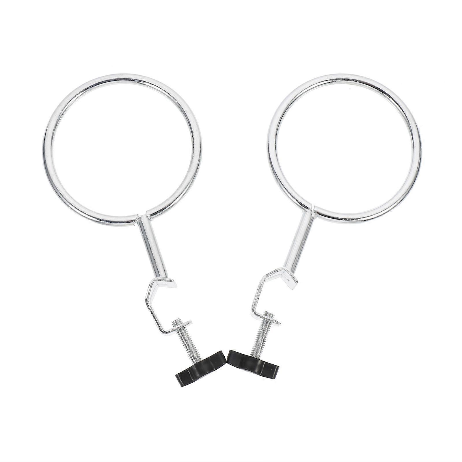 Iron Support Stand Rings for Lab Equipment – 2pcs Set for Chemistry & Biology Experiments, Smooth Finish for Safety and Practical Use