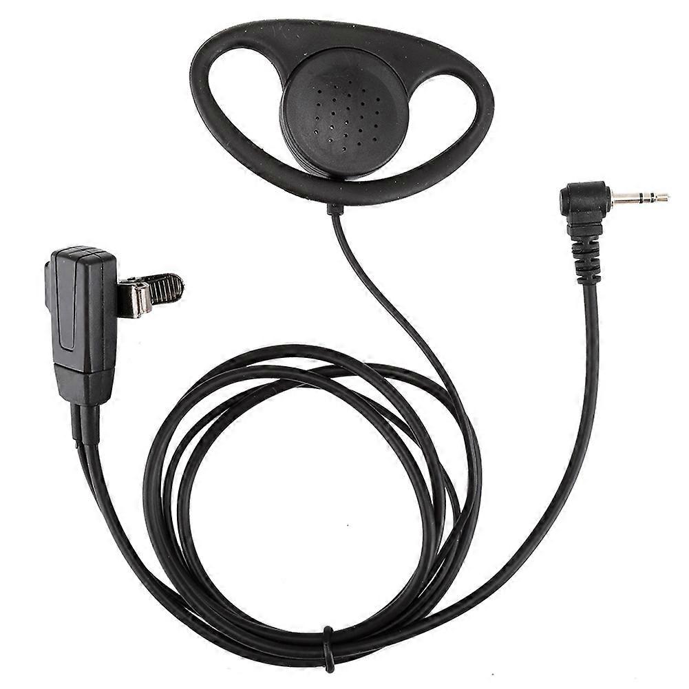2 pcs 1 Pin D Shape Earpiece with PTT Mic Headset for Motorola 2 Way Radios Walkie Talkie Accessory