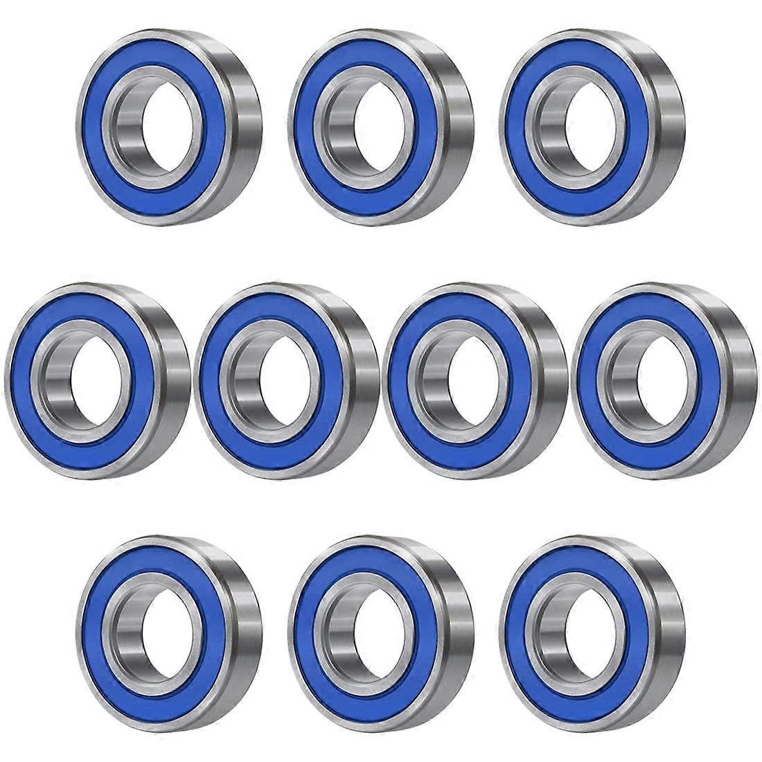 MR105-2RS Deep Groove Ball Bearings 5x10x4 mm Chrome Steel Double Blue Rubber Shielded for Industrial Machinery, Power Tools
