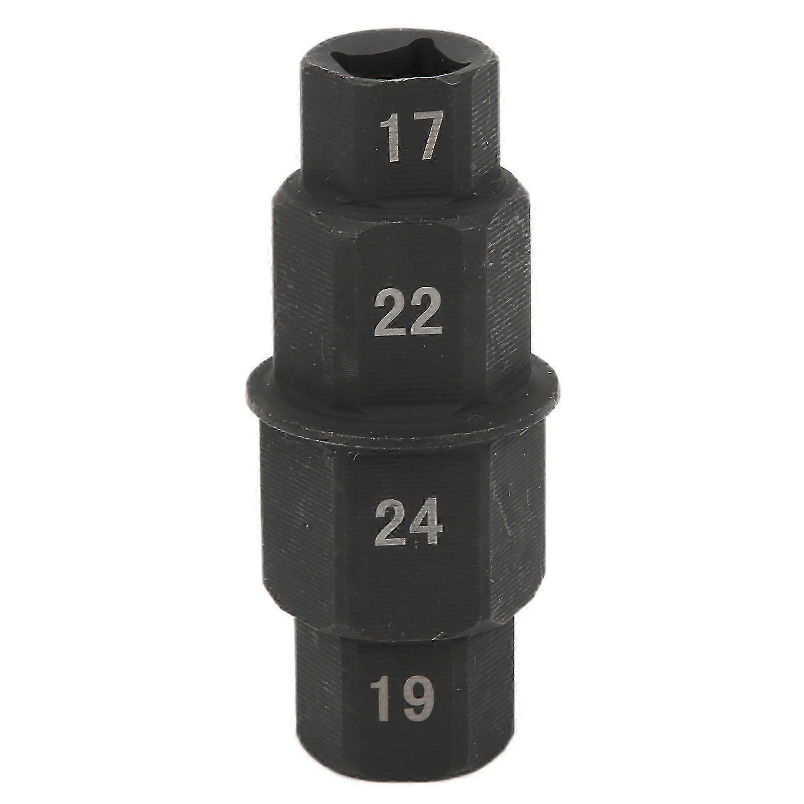 Motorcycle Hex Axle Tool 17/19/22/24mm Front Wheel Hub Spindle Socket Adapter for Compatible Brands