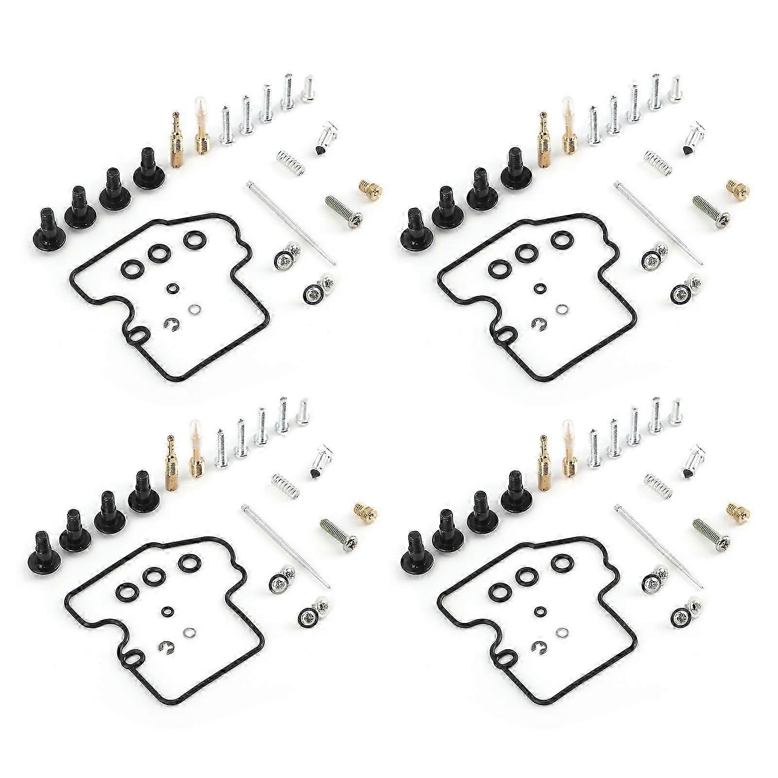 4Sets Motorcycle Carburetor Repair Kit Rebuild Parts Suitable for a Certain Brand 1999-2002