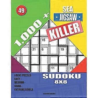1000 + hav pussel killer sudoku 8x8 : logik pussel lätt-medium-hårt-extrema nivåer