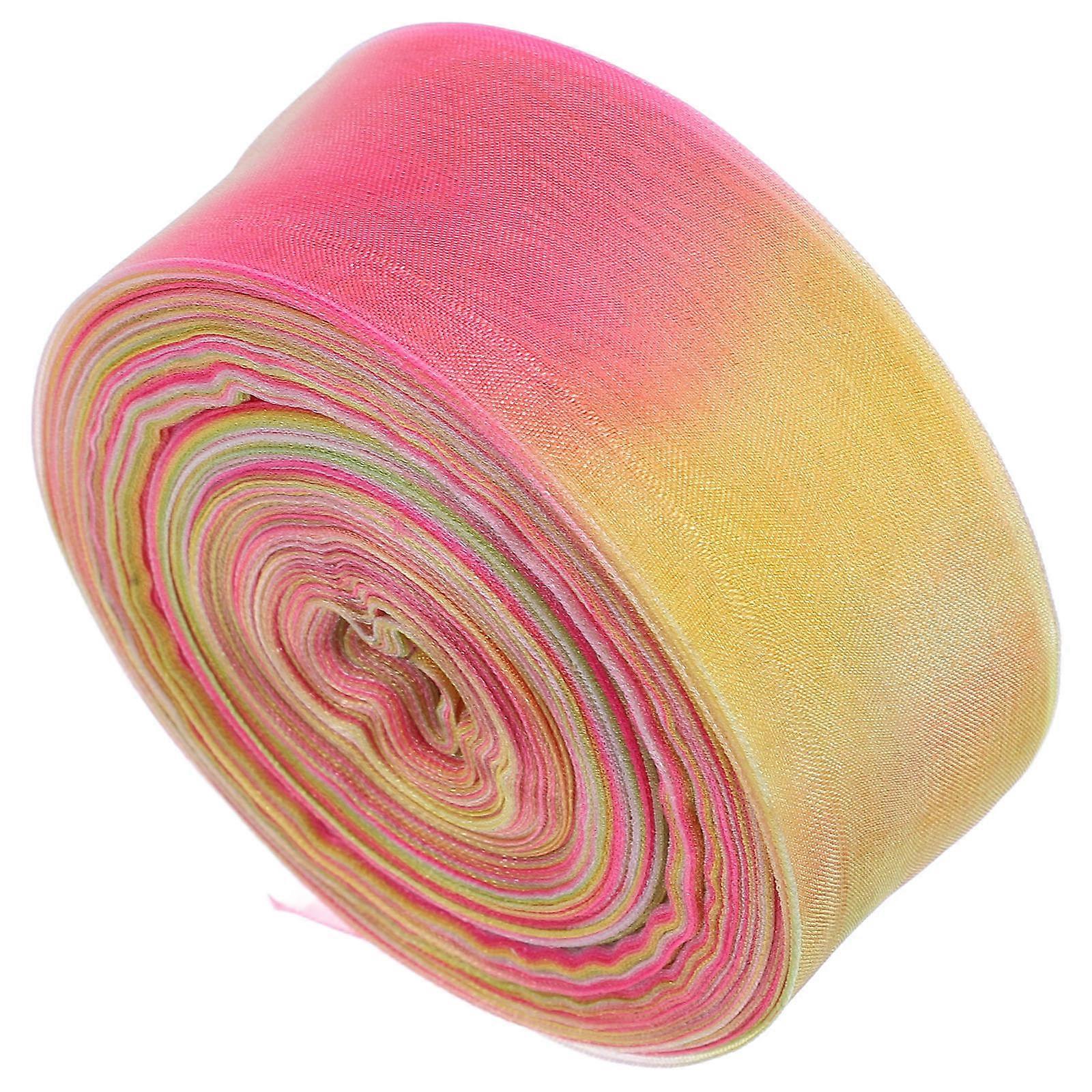 Wide Ribbon Sheer Organza Chiffon Multi Colors Easy To Work With Present Wrapping 45m 1Pack
