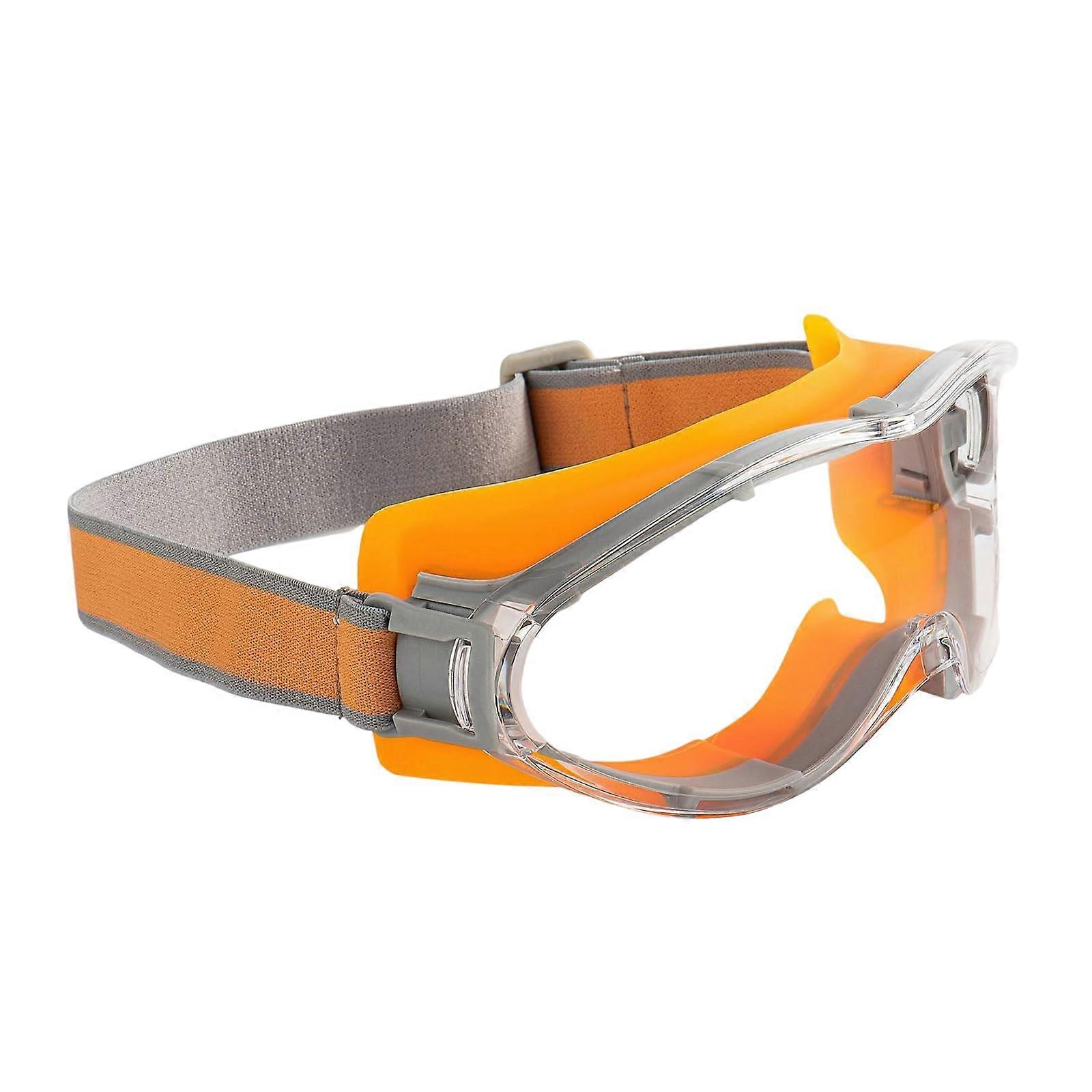 Professional Windproof Nonslip Goggles for Skiing Cycling Motorcycle Outdoor Sports with Adjustable Strap Yellow Frame