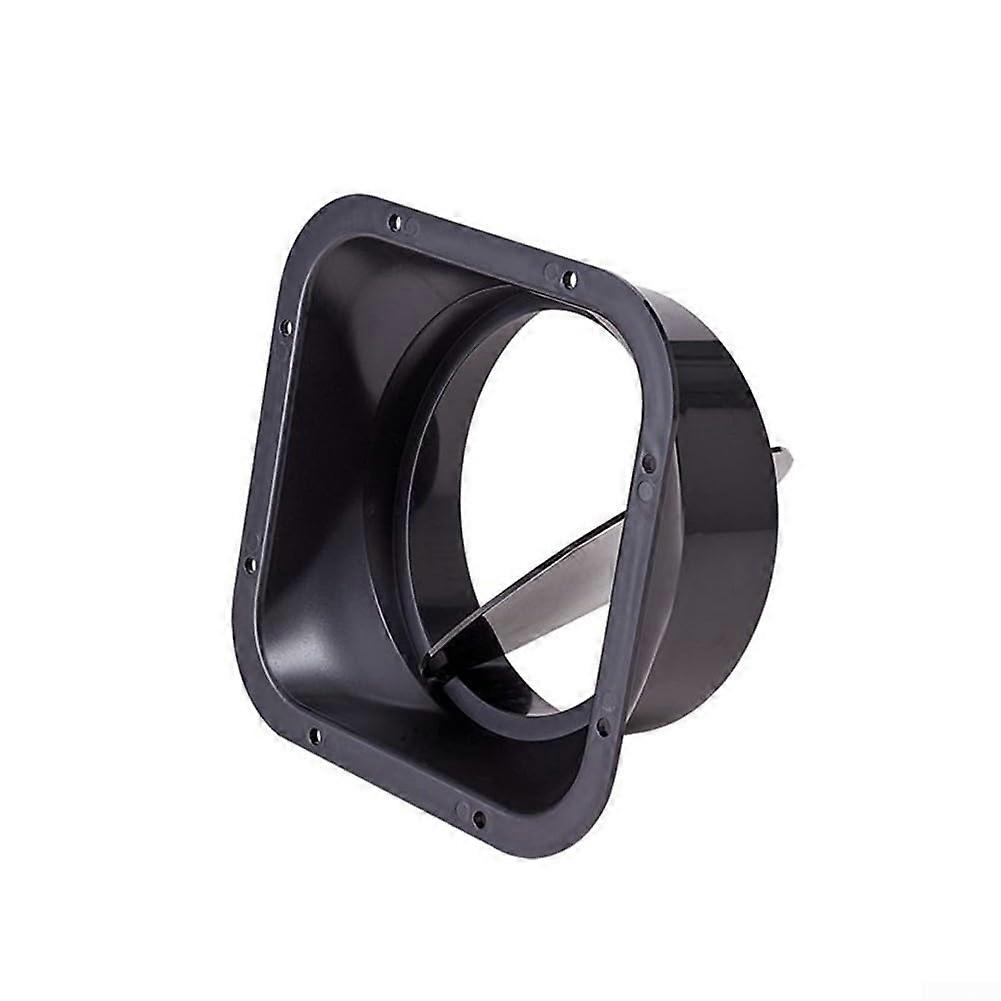 ABS Plastic Duct Connector with Square Flange Design for Ventilation Hoses, Size 100, Durable and Compatible