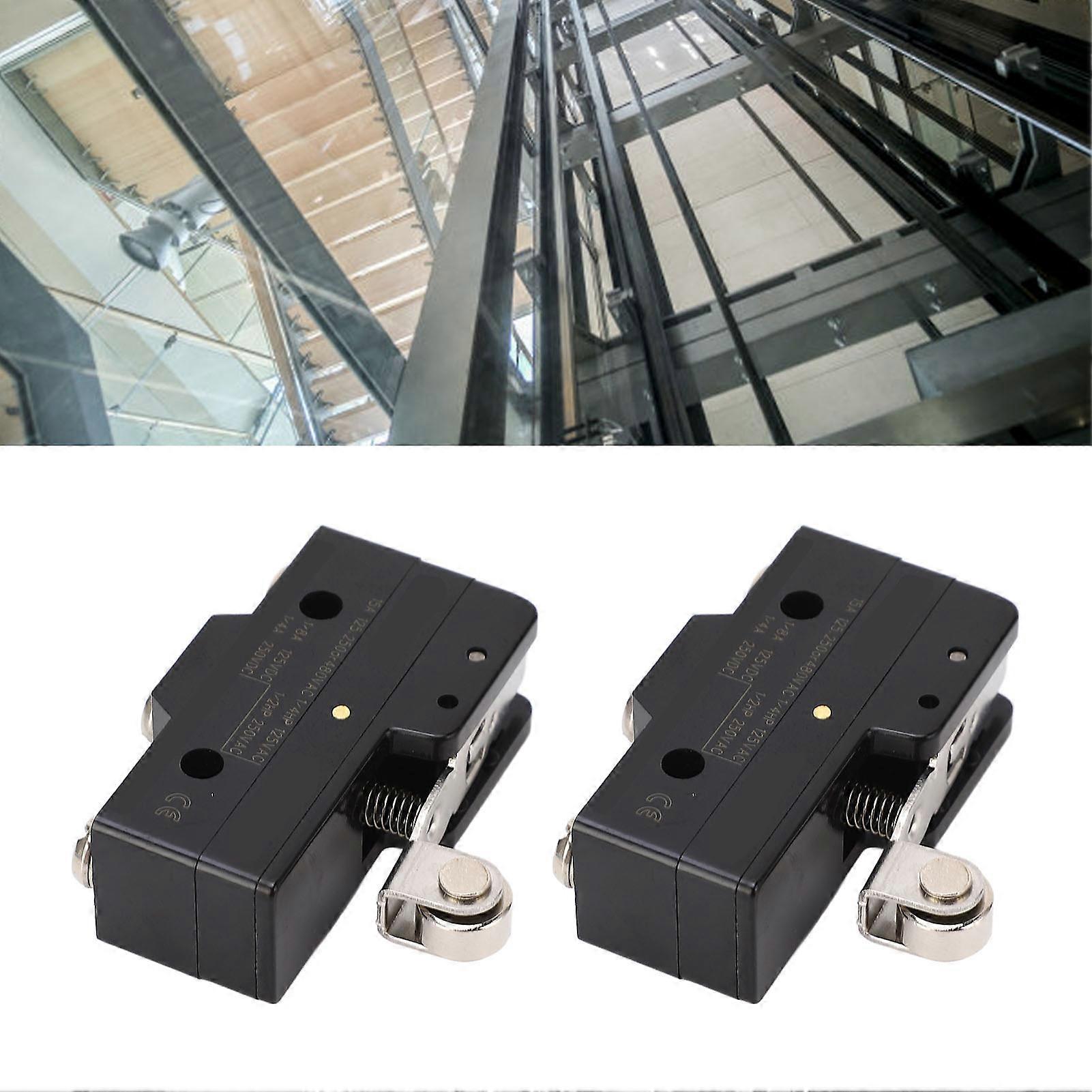 2 Pcs Micro Limit Switch 160OF 42RF 2.7PT 2.4OT 0.5MD 30.2OP 32.5FP NO NC Roller Lever Limit Switch 250VAC 