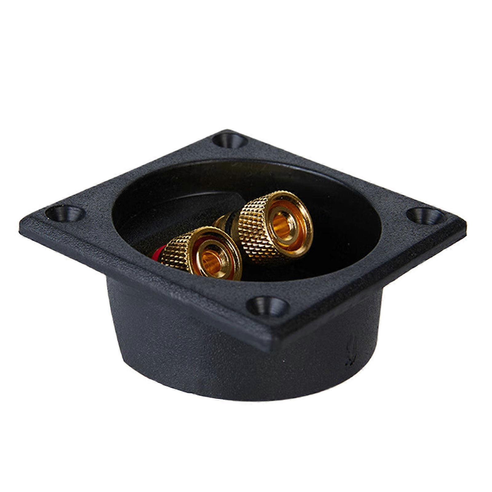 Heavy Duty Subwoofer Terminals Box 4mm Base Plate Reduces Resonances For Clear Sound Output Multicolor