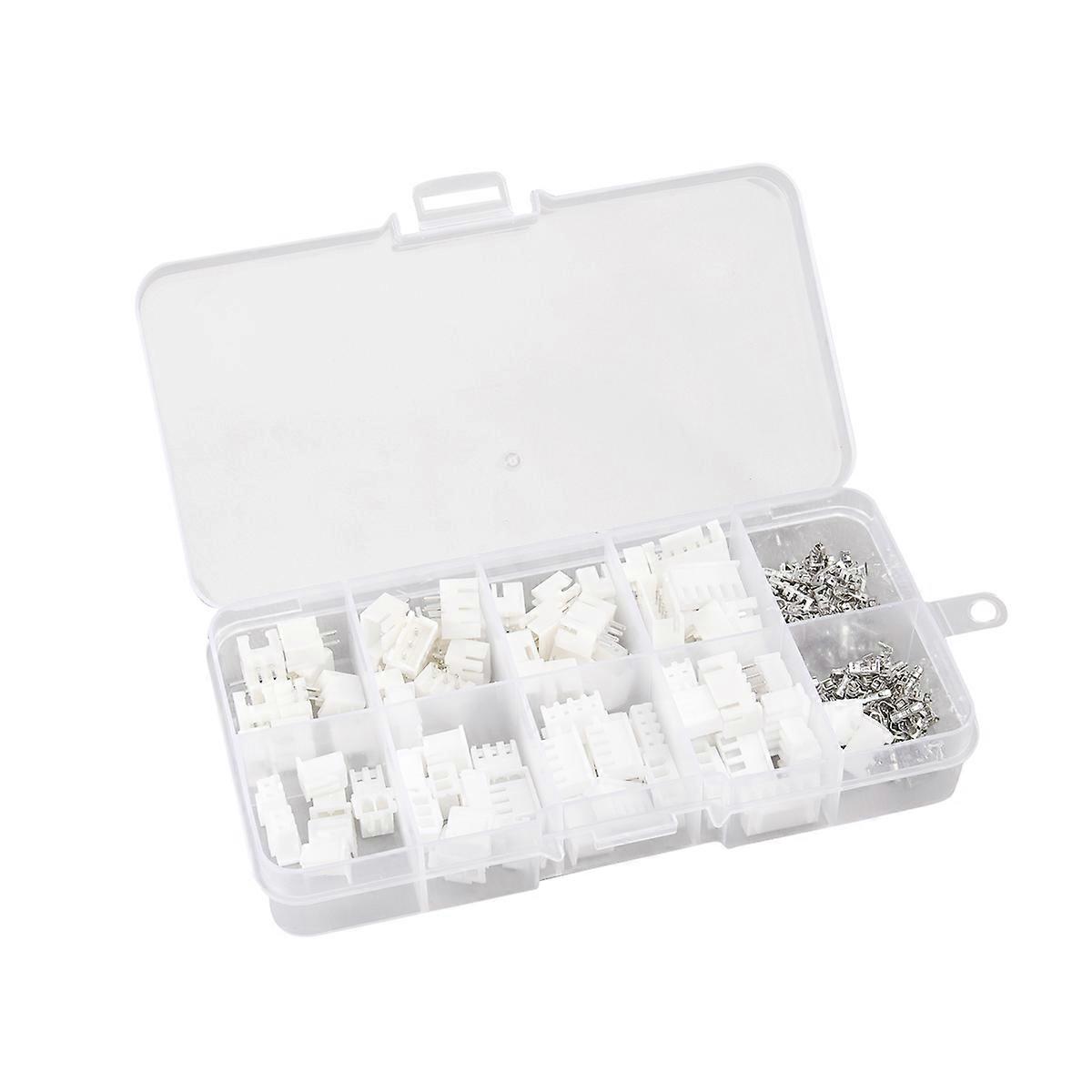 JST- Connectors Set 150PCS Male Female Pins for Circuit Board 2 3 4 5 Pin Assortment with Clear
