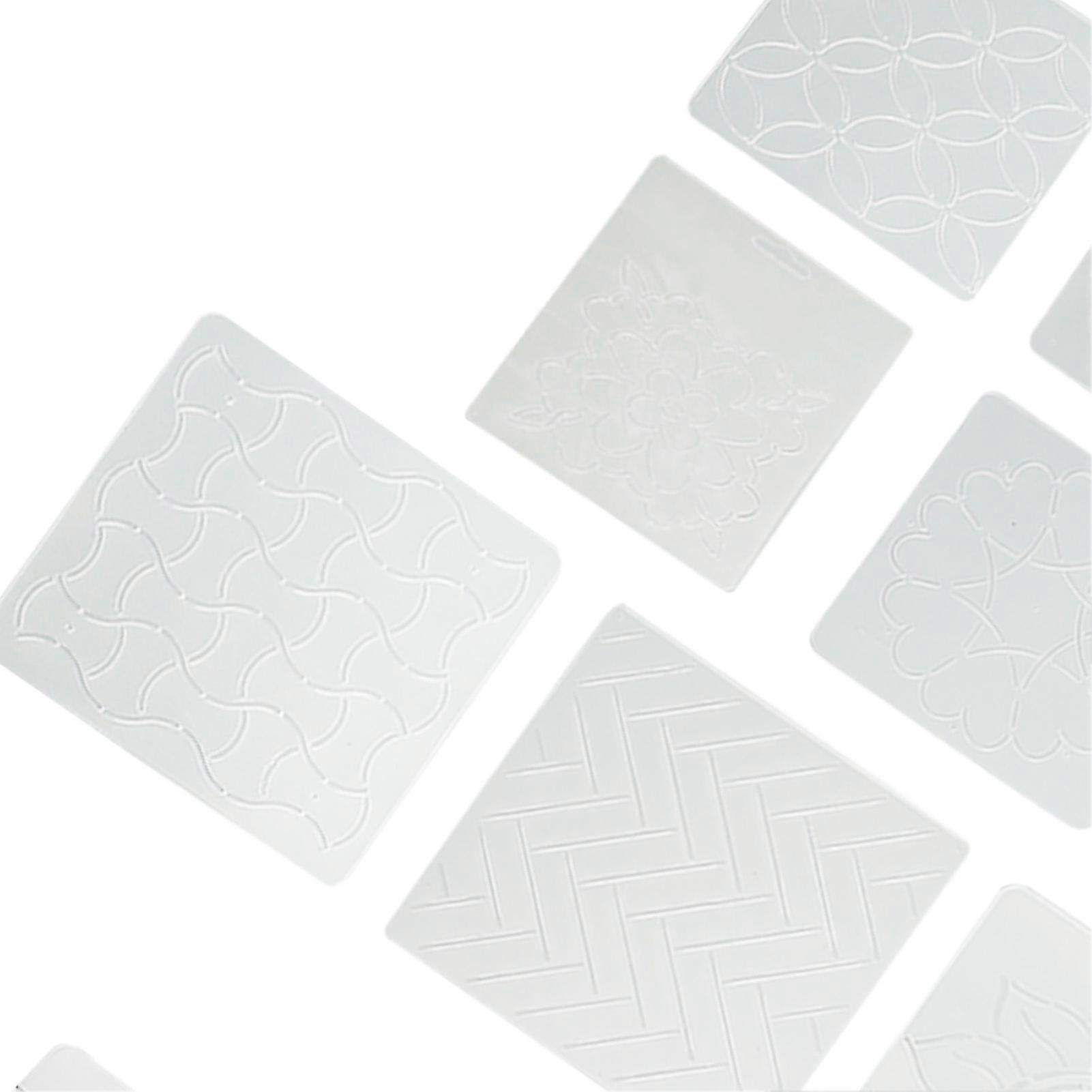 22 Pcs Quilting Template Set Hollow Transparent Frosted PP Embroidered Stencil Sewing Tool Set